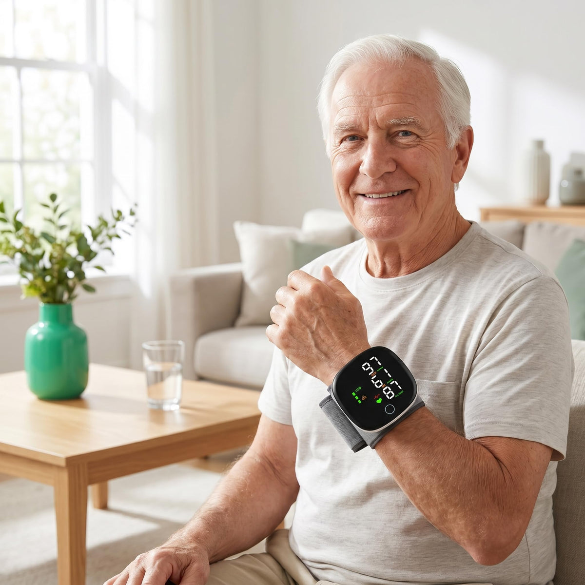Wrist Blood Pressure Monitor with LCD Display and Voice Guide O229