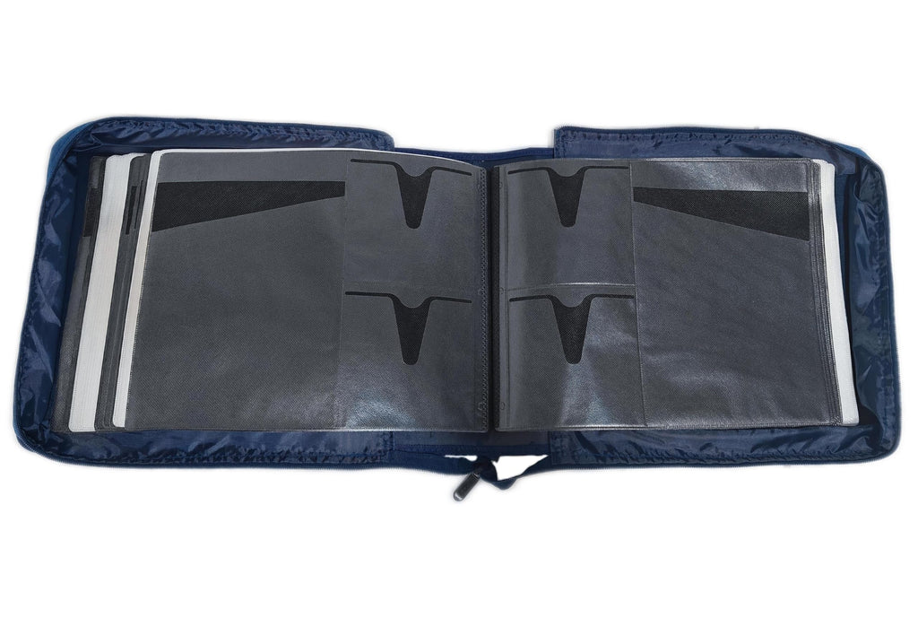 DVD CD Storage Case with Title Cover Pages, Blue, 192 Disk Units T284