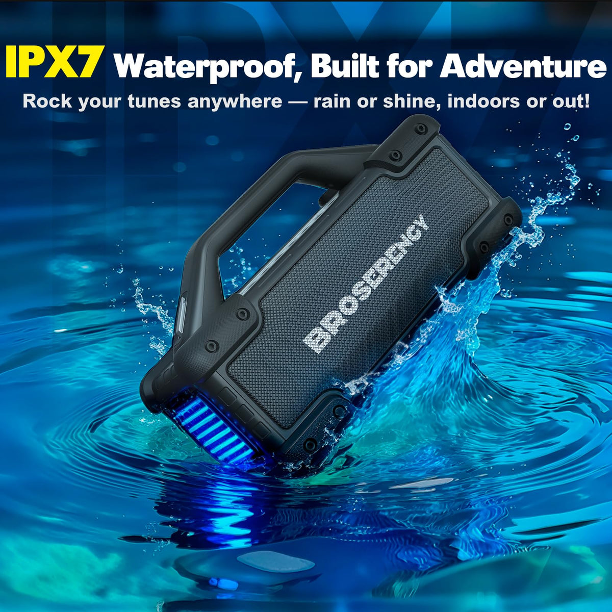 Black Portable Water Resistant Bluetooth Speaker D932680