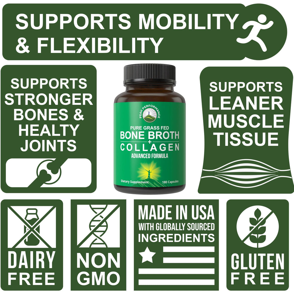 Bone Broth Collagen Capsules Supplement M895