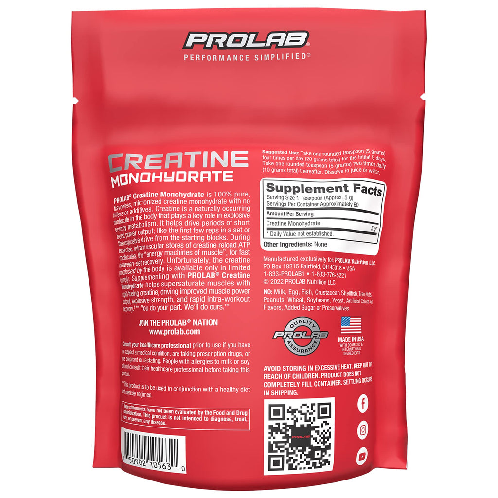 Creatine Monohydrate Powder 5g 300g 60 Servings T411