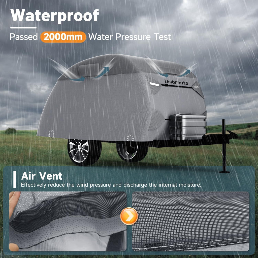 12-15 Camper 7 Layers Waterproof Teardrop Trailer Cover Y231