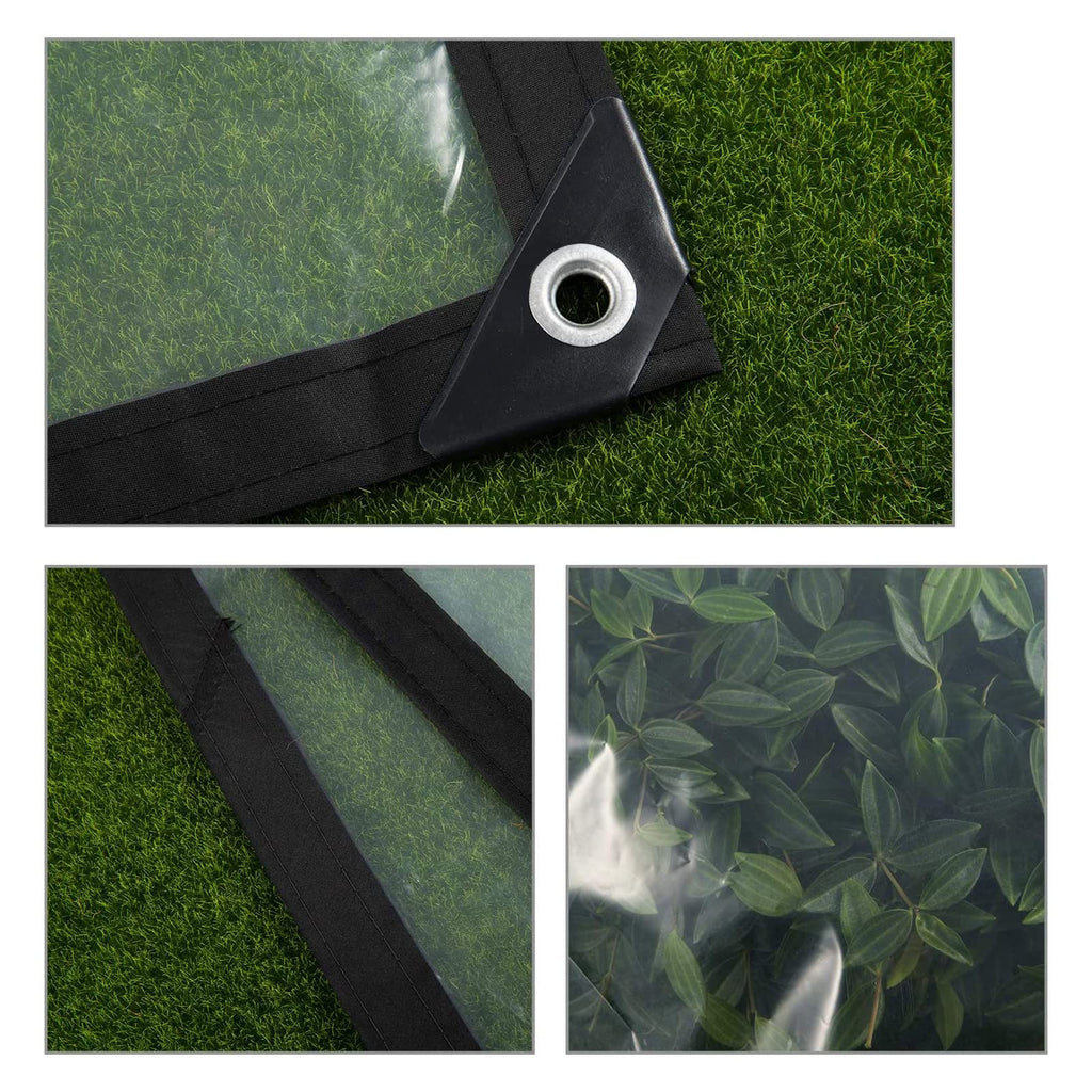 Heavy Duty Waterproof Clear 3x3ft Poly Tarp with Grommets H3912