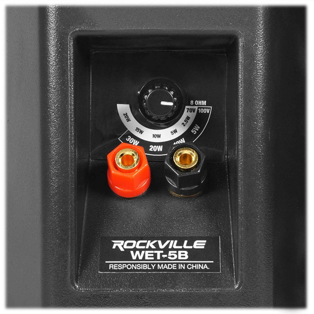 Black Indoor/Outdoor Wall Speaker, 2-Pack I413205