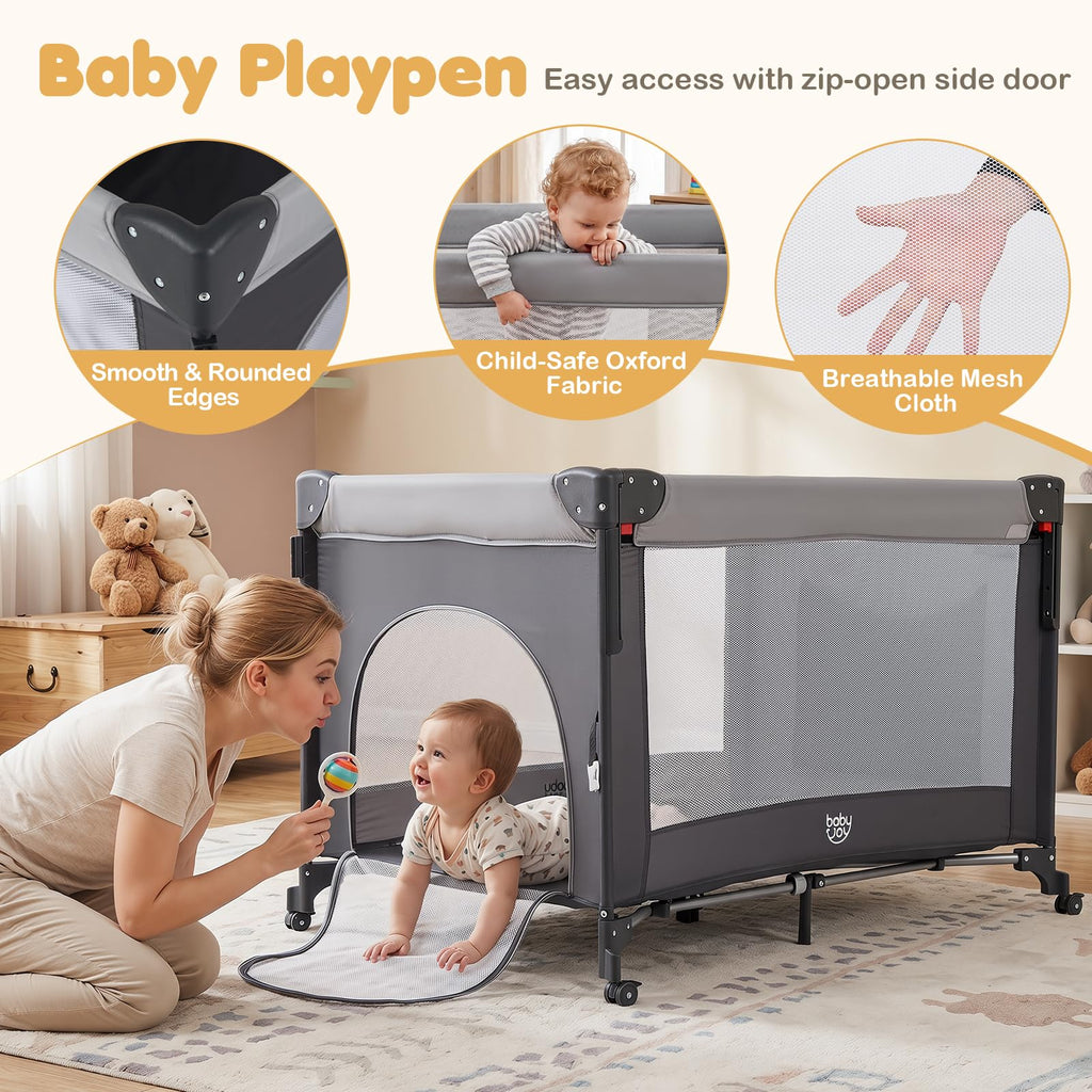 6 in 1 Pack and Play with Bassinet J59269