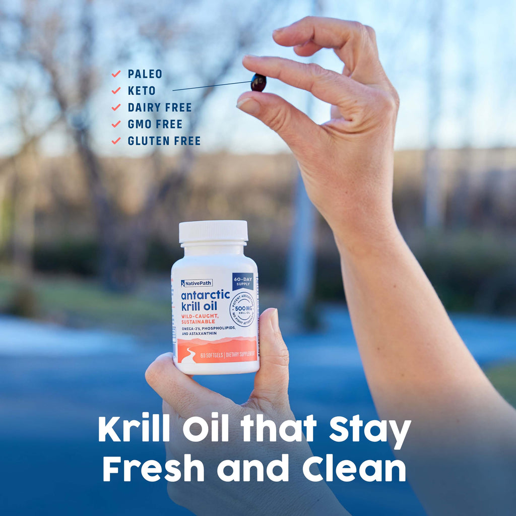 Antarctic Krill Oil 500mg Omega-3 60 Softgels V4358