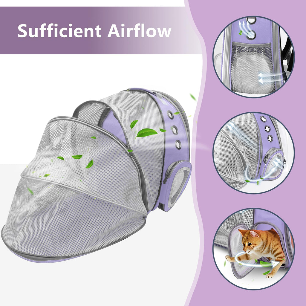 Expandable Cat Carrier Backpack with Bubble Window J808