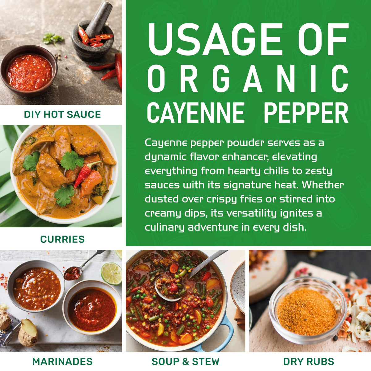 Cayenne Pepper Powder 5 LB Bulk Bag K550