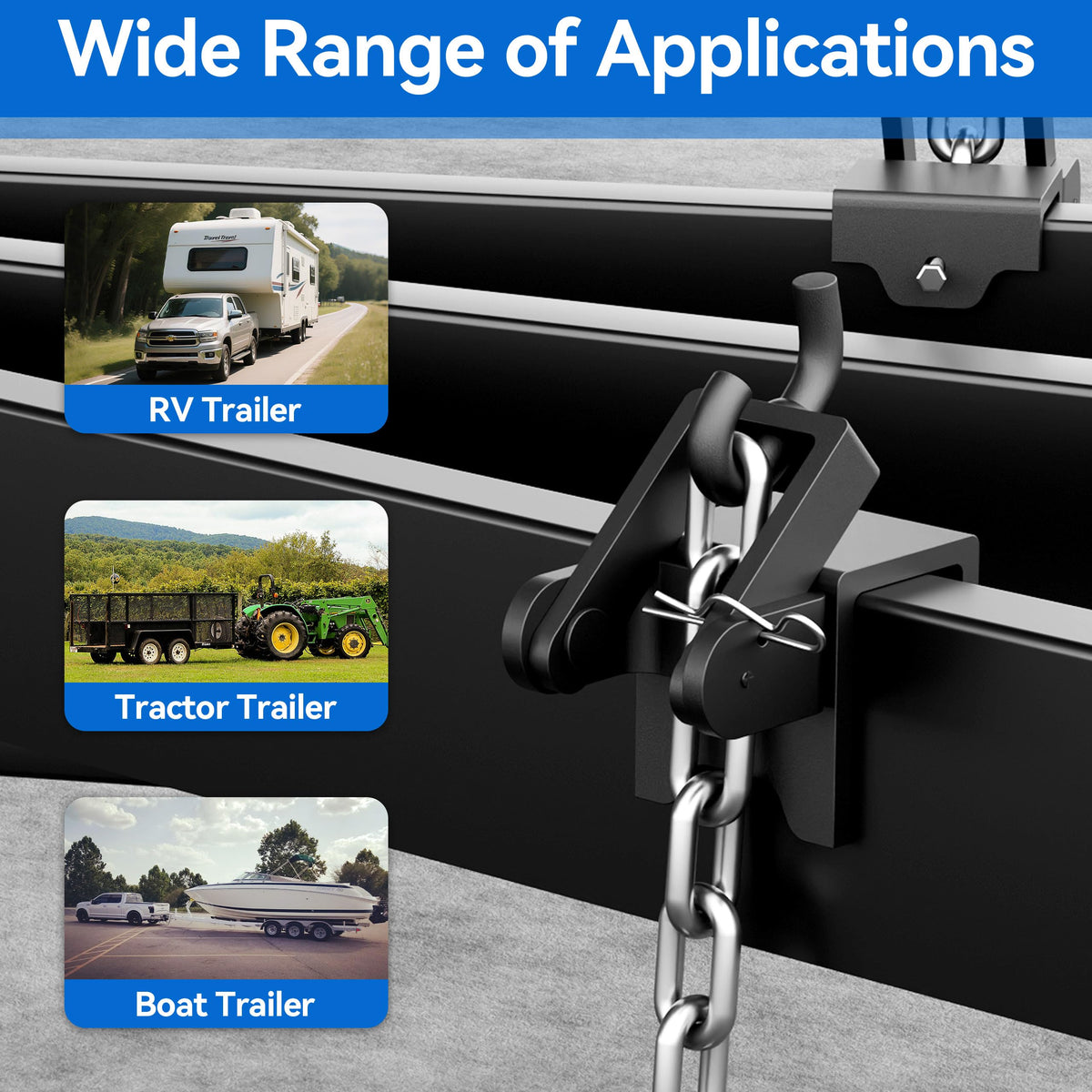 Black 2 Pack Heavy Duty Steel Weight Distribution Hitch Brackets L698216